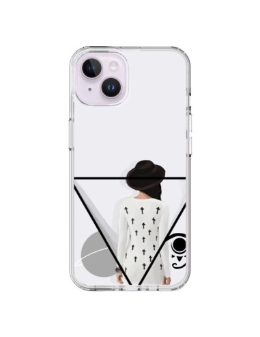 Coque iPhone 14 Plus Confusion Femme Oeil Triangle - Sara Eshak