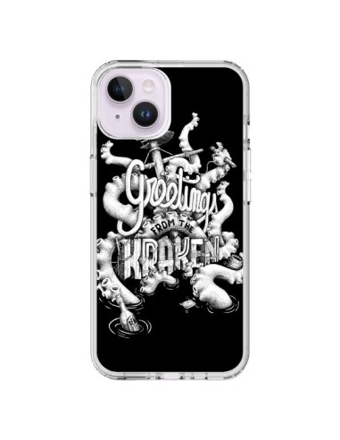 Coque iPhone 14 Plus Greetings from the kraken Tentacules Poulpe - Senor Octopus