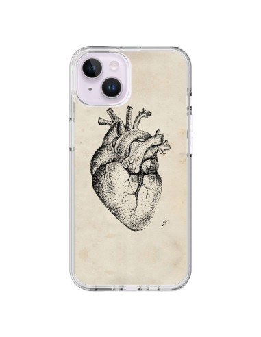 Coque iPhone 14 Plus Coeur Vintage - Tipsy Eyes