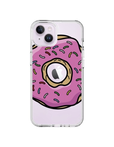Coque iPhone 14 Plus Donuts Rose Transparente - Yohan B.