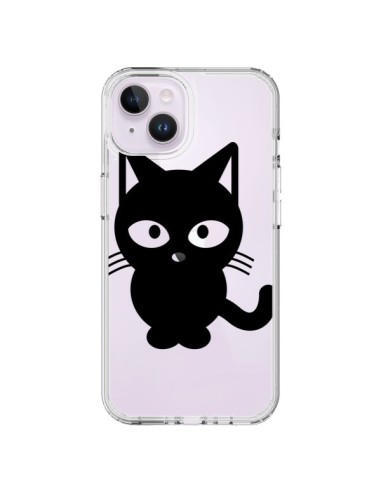 Cover iPhone 14 Plus Gatto Nero Trasparente - Yohan B.