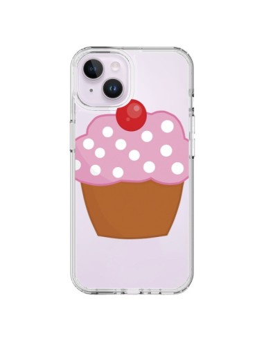 Coque iPhone 14 Plus Cupcake Cerise Transparente - Yohan B.