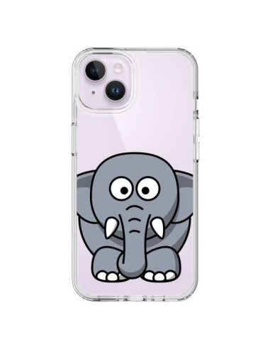 Coque iPhone 14 Plus Elephant Animal Transparente - Yohan B.