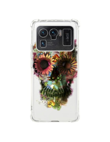 Coque Xiaomi Mi 11 Ultra Skull Flower Tête de Mort Transparente - Ali Gulec