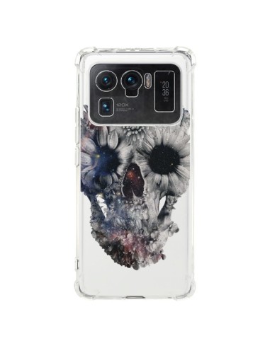 Coque Xiaomi Mi 11 Ultra Floral Skull Tête de Mort Transparente - Ali Gulec