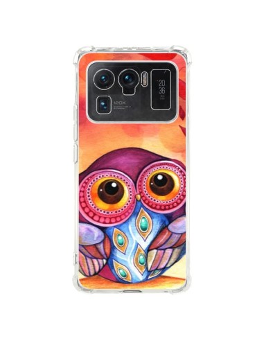 Coque Xiaomi Mi 11 Ultra Chouette Feuilles Automne - Annya Kai