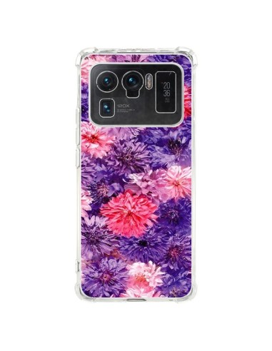Coque Xiaomi Mi 11 Ultra Fleurs Violettes Flower Storm - Asano Yamazaki