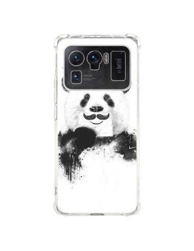 Coque Xiaomi Mi 11 Ultra Funny Panda Moustache Movember - Balazs Solti