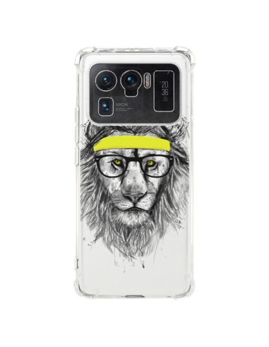Coque Xiaomi Mi 11 Ultra Hipster Lion Transparente - Balazs Solti