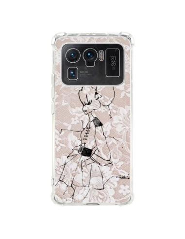 Coque Xiaomi Mi 11 Ultra Croquis Dentelle Femme Fashion Mode - Cécile