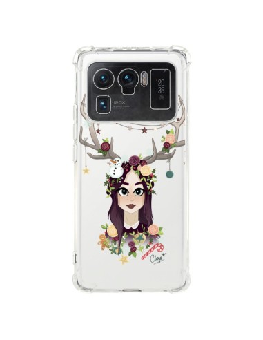 Coque Xiaomi Mi 11 Ultra Christmas Girl Femme Noel Bois Cerf Transparente - Chapo