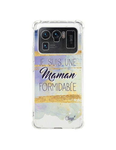 Coque Xiaomi Mi 11 Ultra Je suis une Maman Formidable Violet Transparente - Chapo