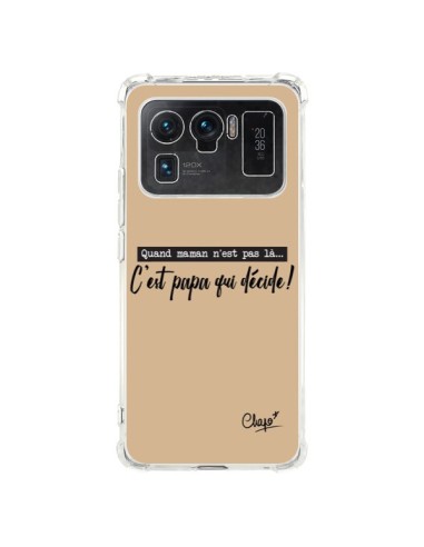 Coque Xiaomi Mi 11 Ultra C'est Papa qui Décide Beige - Chapo