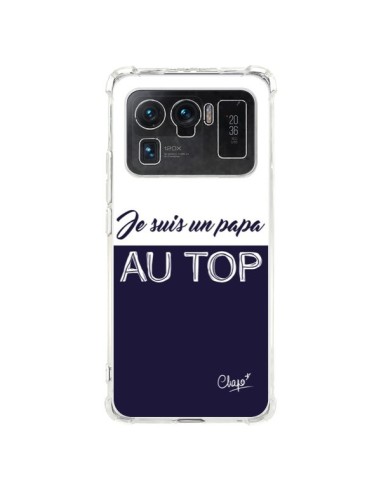 Coque Xiaomi Mi 11 Ultra Je suis un Papa au Top Bleu Marine - Chapo