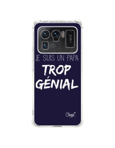 Coque Xiaomi Mi 11 Ultra Je suis un Papa trop Génial Bleu Marine - Chapo