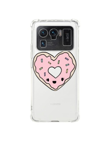 Coque Xiaomi Mi 11 Ultra Donuts Heart Coeur Rose Transparente - Claudia Ramos