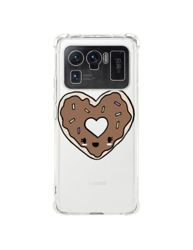 Coque Xiaomi Mi 11 Ultra Donuts Heart Coeur Chocolat Transparente - Claudia Ramos