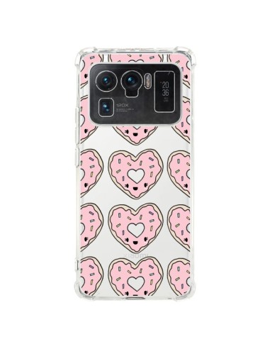 Coque Xiaomi Mi 11 Ultra Donuts Heart Coeur Rose Pink Transparente - Claudia Ramos