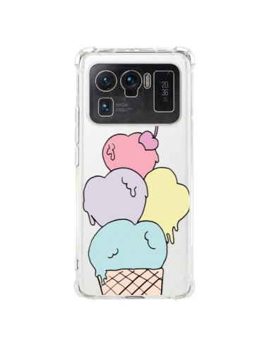 Coque Xiaomi Mi 11 Ultra Ice Cream Glace Summer Ete Coeur Transparente - Claudia Ramos