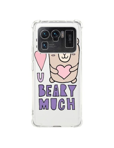 Coque Xiaomi Mi 11 Ultra I Love You Beary Much Nounours Transparente - Claudia Ramos