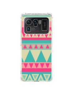 Coque Xiaomi Mi 11 Ultra Azteque Rose Vert - Eleaxart