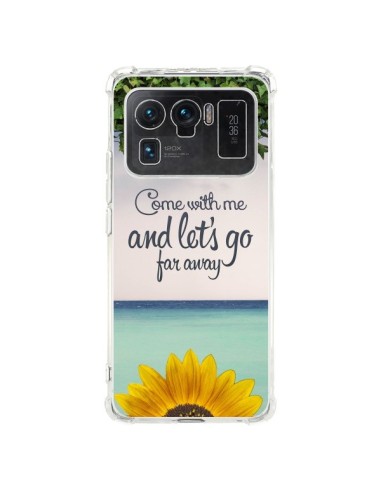 Coque Xiaomi Mi 11 Ultra Let's Go Far Away Flower Fleur Tournesol - Eleaxart