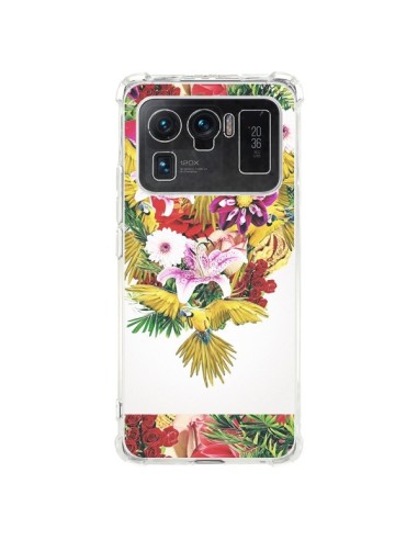 Coque Xiaomi Mi 11 Ultra Parrot Floral Perroquet Fleurs - Eleaxart