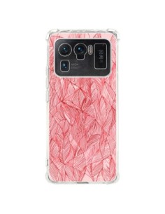 Coque Xiaomi Mi 11 Ultra Courbes Meandre Rouge Cerise -...
