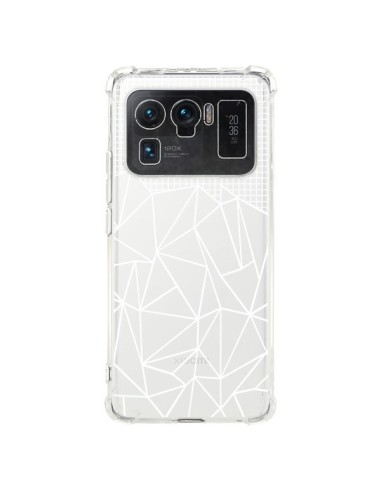 Coque Xiaomi Mi 11 Ultra Lignes Grilles Grid Abstract Blanc Transparente - Project M