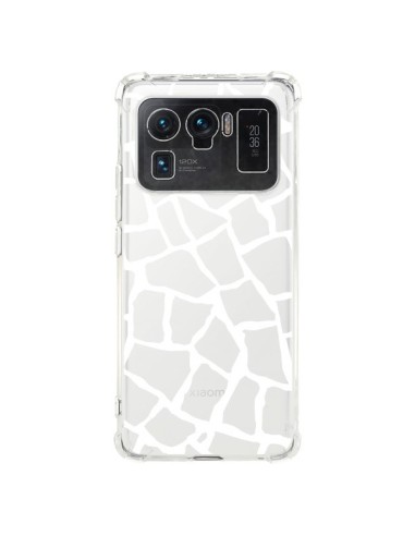 Coque Xiaomi Mi 11 Ultra Girafe Mosaïque Blanc Transparente - Project M