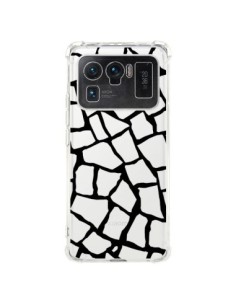 Coque Xiaomi Mi 11 Ultra Girafe Mosaïque Noir...