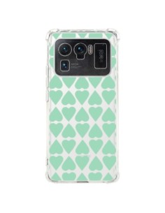 Coque Xiaomi Mi 11 Ultra Coeurs Heart Mint Bleu Vert...