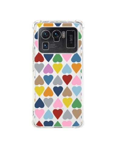 Coque Xiaomi Mi 11 Ultra Coeurs Heart Couleur Transparente - Project M