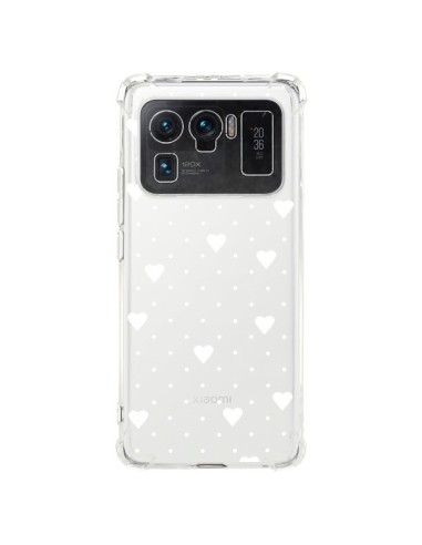 Coque Xiaomi Mi 11 Ultra Point Coeur Blanc Pin Point Heart Transparente - Project M