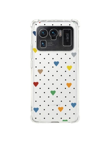 Coque Xiaomi Mi 11 Ultra Point Coeur Coloré Pin Point Heart Transparente - Project M