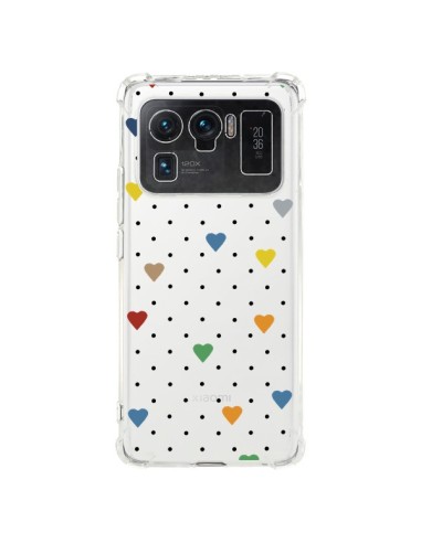 Coque Xiaomi Mi 11 Ultra Point Coeur Coloré Pin Point Heart Transparente - Project M