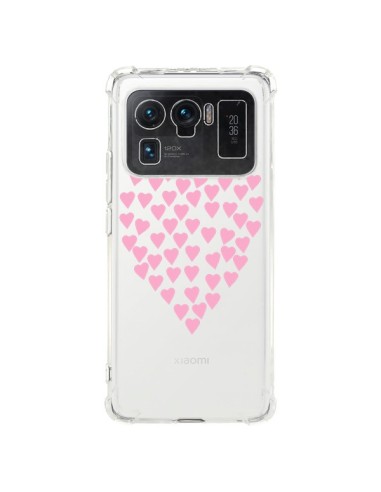 Coque Xiaomi Mi 11 Ultra Coeurs Heart Love Rose Pink Transparente - Project M