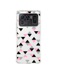 Coque Xiaomi Mi 11 Ultra Triangles Pink Rose Noir...