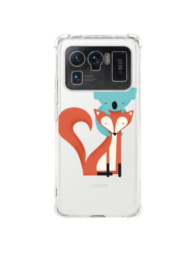 Coque Xiaomi Mi 11 Ultra Renard et Koala Love Transparente - Jay Fleck