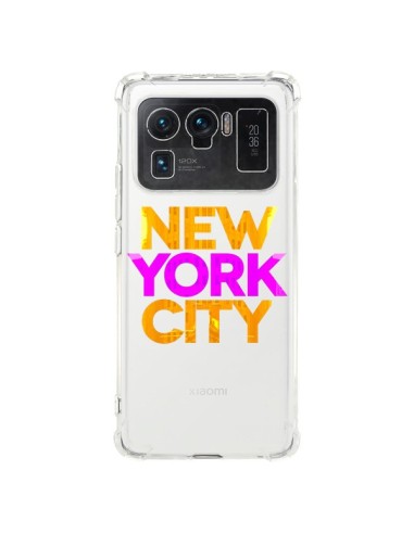 Coque Xiaomi Mi 11 Ultra New York City NYC Orange Rose Transparente - Javier Martinez