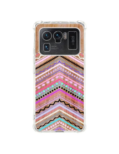 Coque Xiaomi Mi 11 Ultra Purple Chevron Wild Wood Bois Azteque Aztec Tribal - Jenny Mhairi