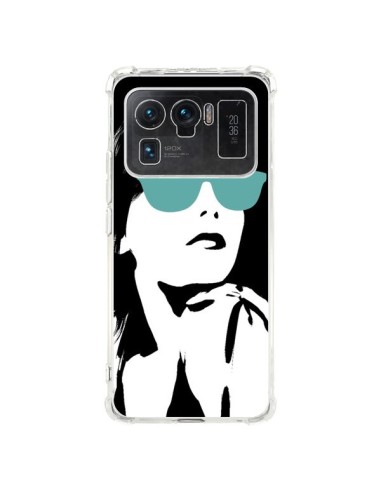 Coque Xiaomi Mi 11 Ultra Fille Lunettes Bleues - Jonathan Perez