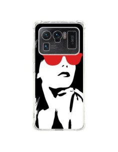 Coque Xiaomi Mi 11 Ultra Fille Lunettes Rouges - Jonathan...