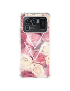 Coque Xiaomi Mi 11 Ultra Roses Triangles Fleurs -...