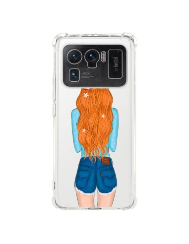 Coque Xiaomi Mi 11 Ultra Red Hair Don't Care Rousse Transparente - kateillustrate