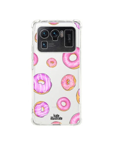 Coque Xiaomi Mi 11 Ultra Pink Donuts Rose Transparente - kateillustrate