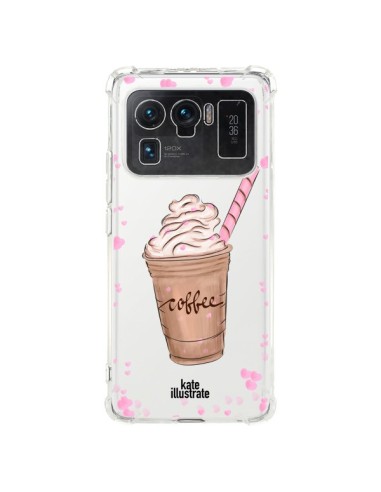 Coque Xiaomi Mi 11 Ultra I love you More Than Coffee Glace Amour Transparente - kateillustrate