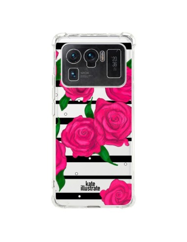 Coque Xiaomi Mi 11 Ultra Roses Rose Fleurs Flowers Transparente - kateillustrate