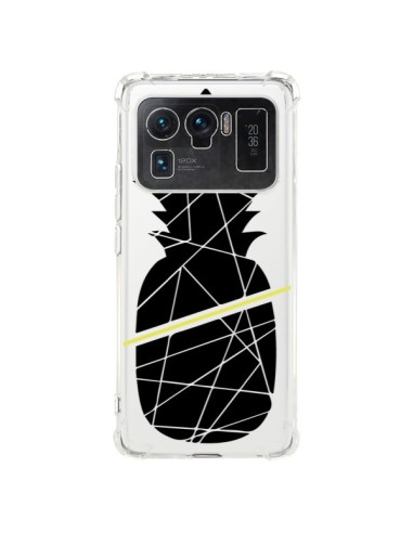 Coque Xiaomi Mi 11 Ultra Ananas Noir Transparente - Koura-Rosy Kane