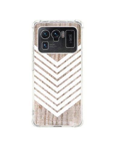 Coque Xiaomi Mi 11 Ultra Tribal Aztèque Bois Wood Flèche Blanc - Laetitia